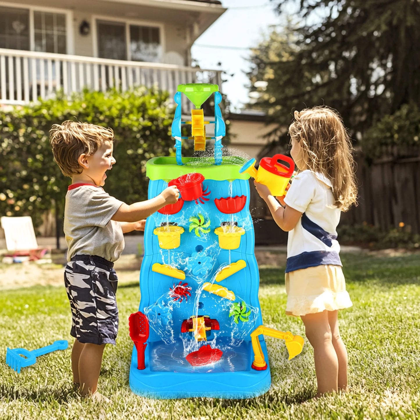 Water Table for Toddlers Age 3 4 5 6 Years, Outdoor Summer Beach Toys for Kids.(Blue)