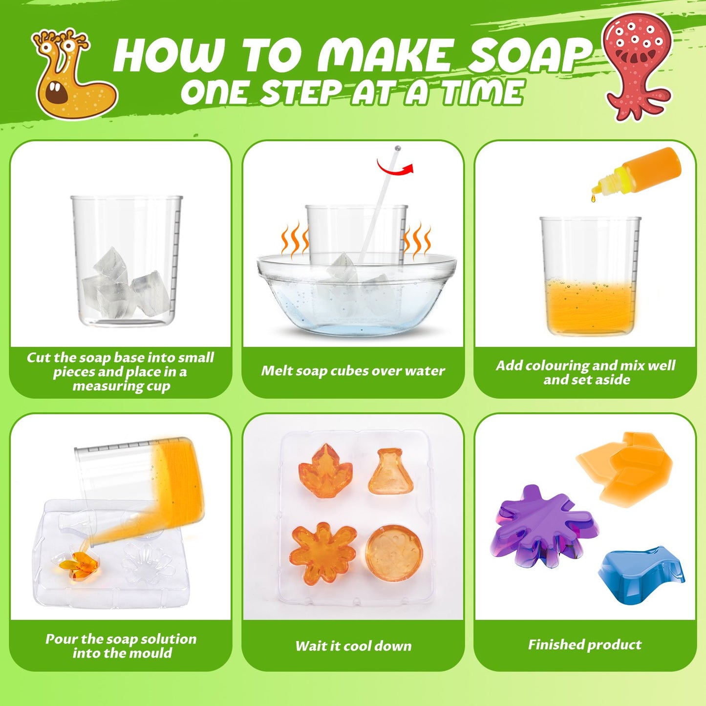 DIY Soap Lab Experiment, Science Kits for Kids Ages 8-12 Years, STEM Educational Toys, Chemistry Experiment Learning Toys Christmas Birthday Gift.