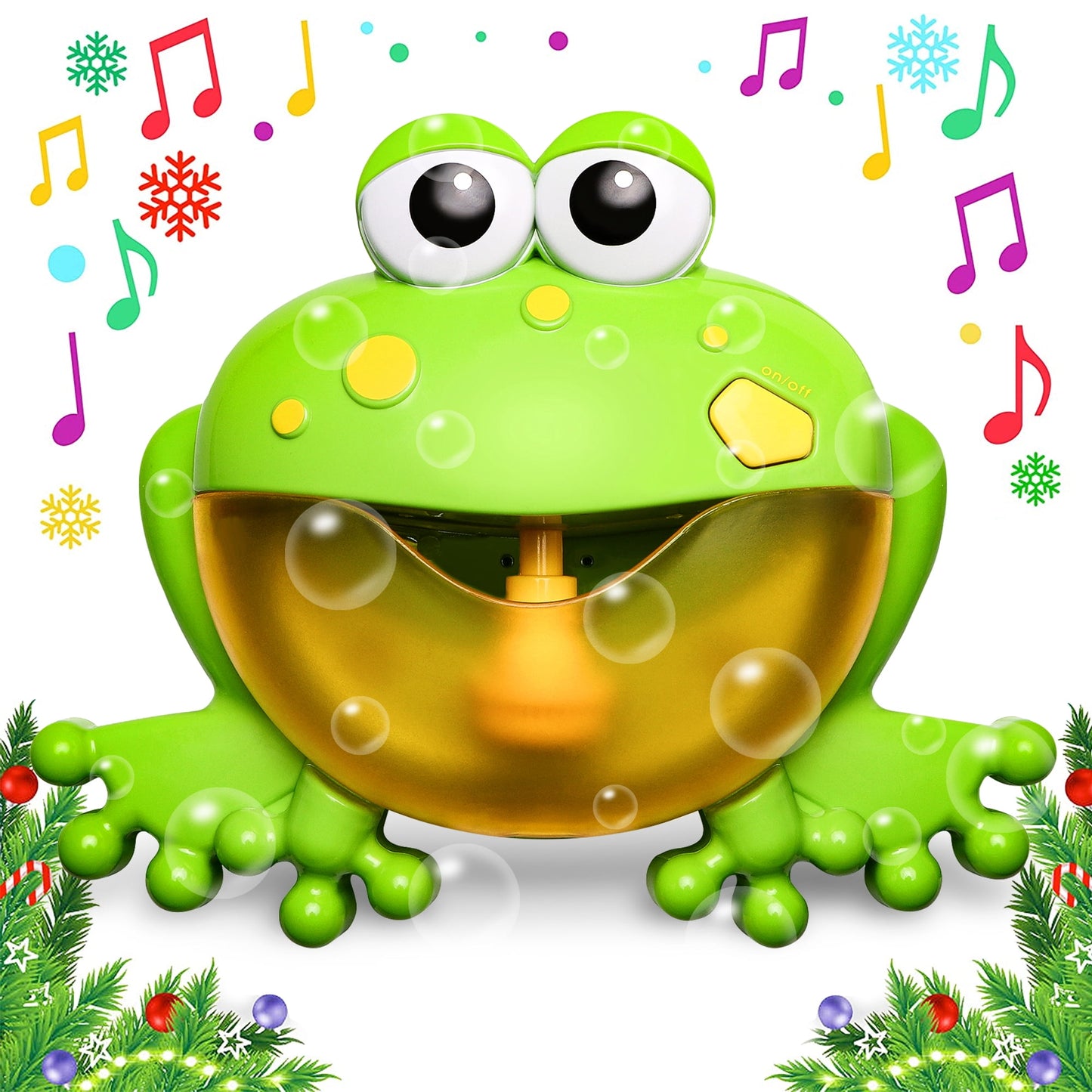 Bubble Baby Bath Toys for Toddler 1 2 3 Years Old, Kids Frog Blowing Bubbles and Singing 12 Songs Gift Bathtub Toddler Bathtub Toys