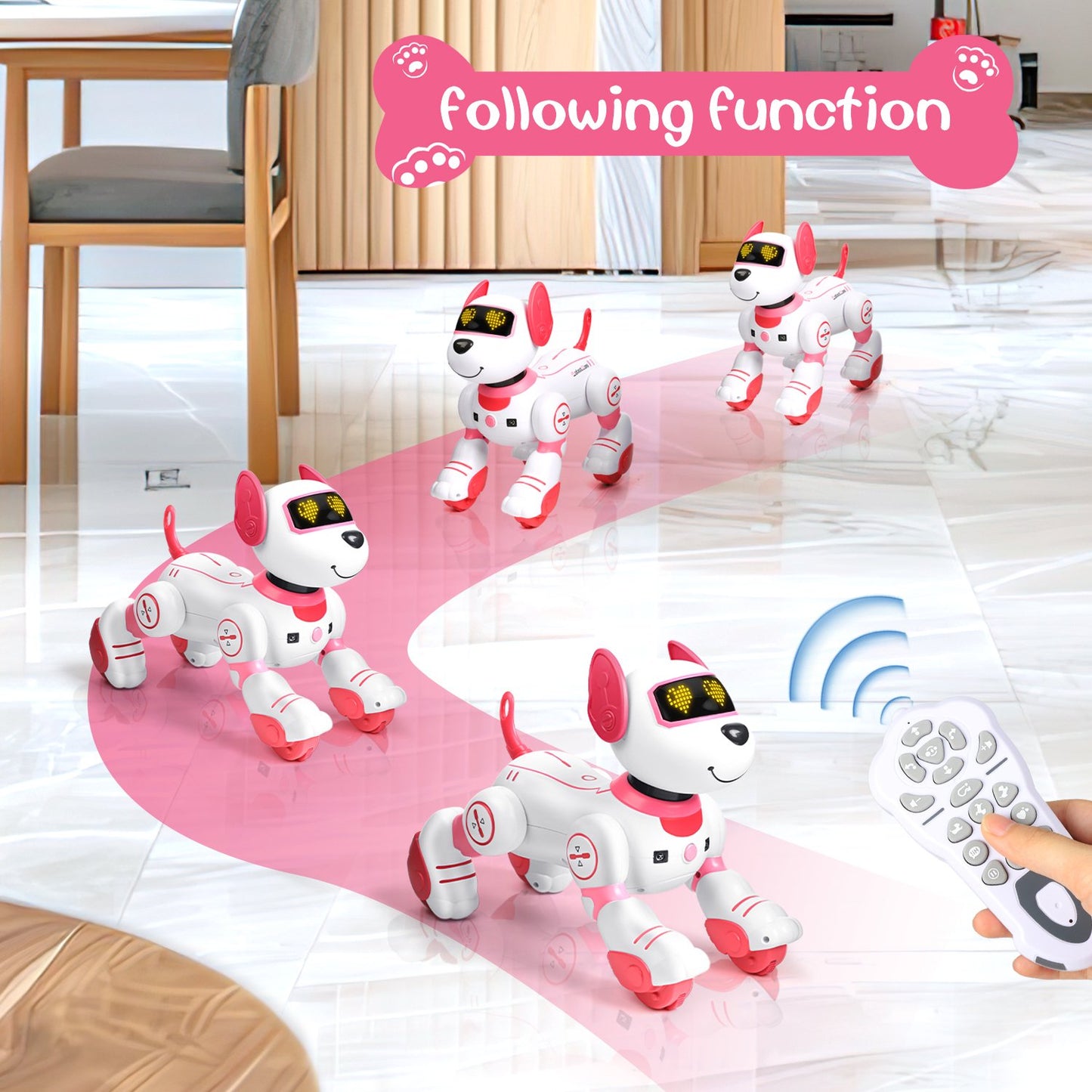 Remote Control Robot Dog Toys for Kids Toddlers 3 4 5 6+ Years, Smart Robot Pet Toys, Birthday Christmas Gifts for Girls Boys 3-8 Years.