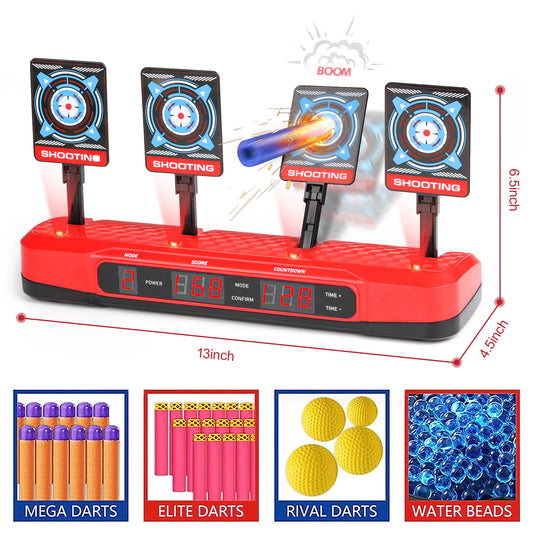 Electronic Shooting Target for Kids - Digital Scoring, Fun Shooting Game for Children 6 7 8 9 10+, Shooting Accuracy Trainer Christmas Gift Toy for Boys Girls