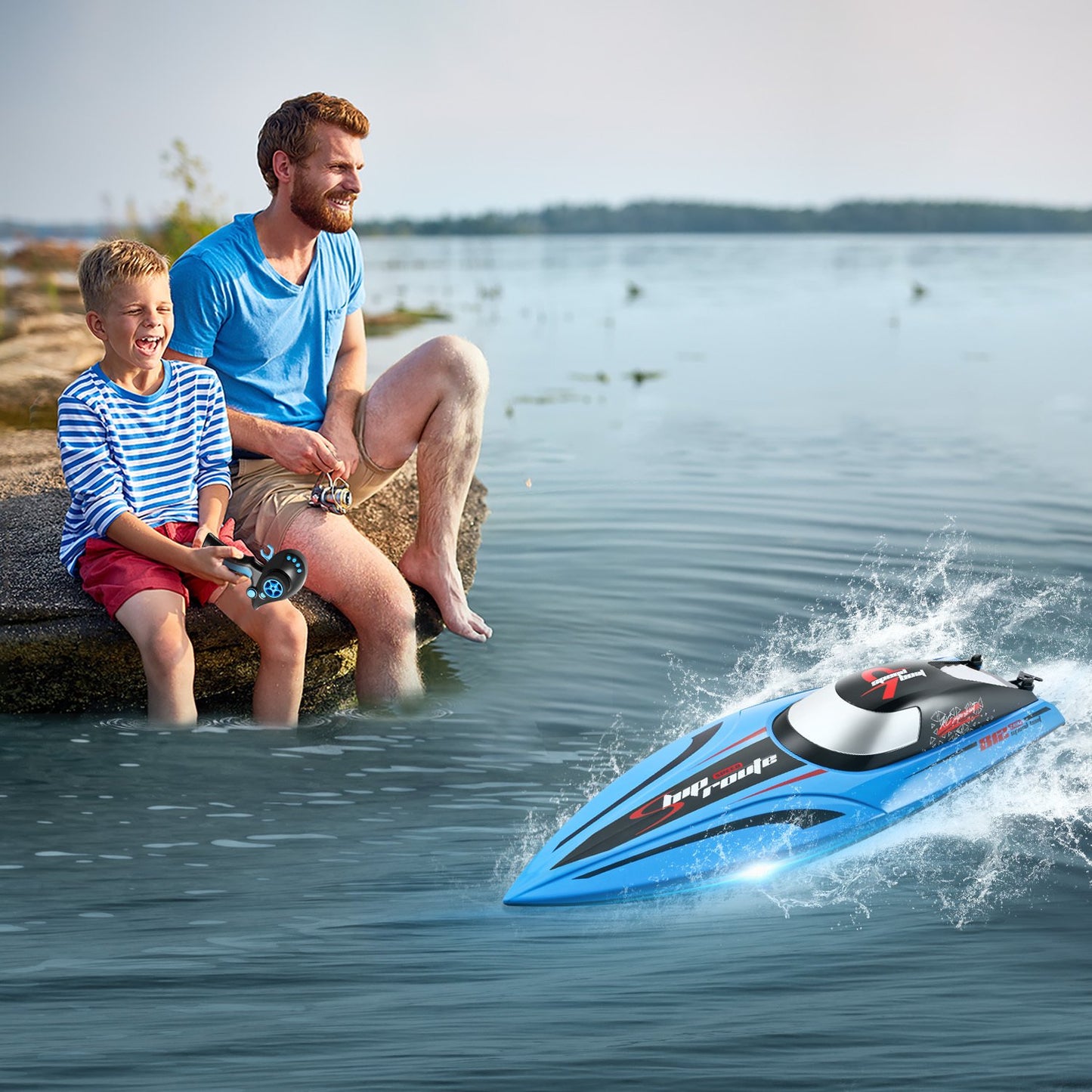 Remote Control Boat for Boys Kids Ages 8 9 10 11 12 13 14+ Years, Large Size, High Speed RC Boats Toys, Birthday Christmas Gift for Boy Kids Toddlers and Adult Ages 14+.