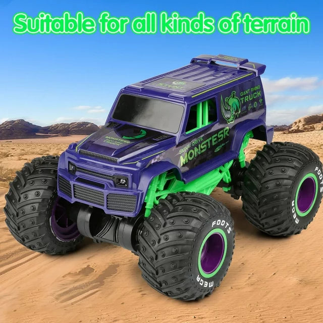 Monster Truck RC Cars, Standing Stunt RC Monster Truck, All Terrain 4wd Off-Road Car Gift for Boys Kids Age 6+