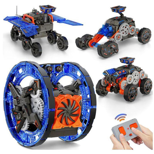 4 in 1 Robot Kit Toys for Boys Ages 8 9 10 11 12+ Years, STEM Educational Science Kit, Building Block Robot Car Toys for Kids, Birthday Christmas Gift for Boys Ages 8 -12 Years Old.(Blue)