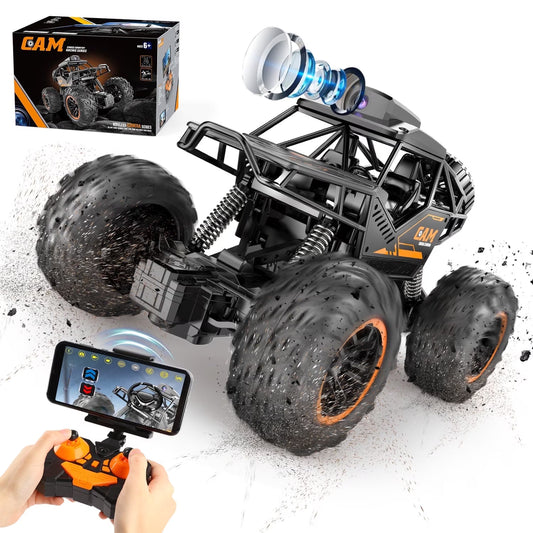 RC Car, Toys for Boy 8 to 11 Years, 1:18 Remote Control Monster Truck with 1080P HD Camera, 4WD 2.4Ghz Alloy RC Monster Truck Toys for Kids Boys Teens Adults Birthday Gifts.