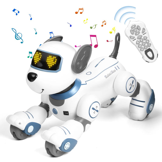 Remote Control Robot Dog Toys for Kids Toddlers 3 4 5 6+ Years, Smart Robot Pet Toys, Birthday Christmas Gifts for Girls Boys 3-8 Years.(Blue)