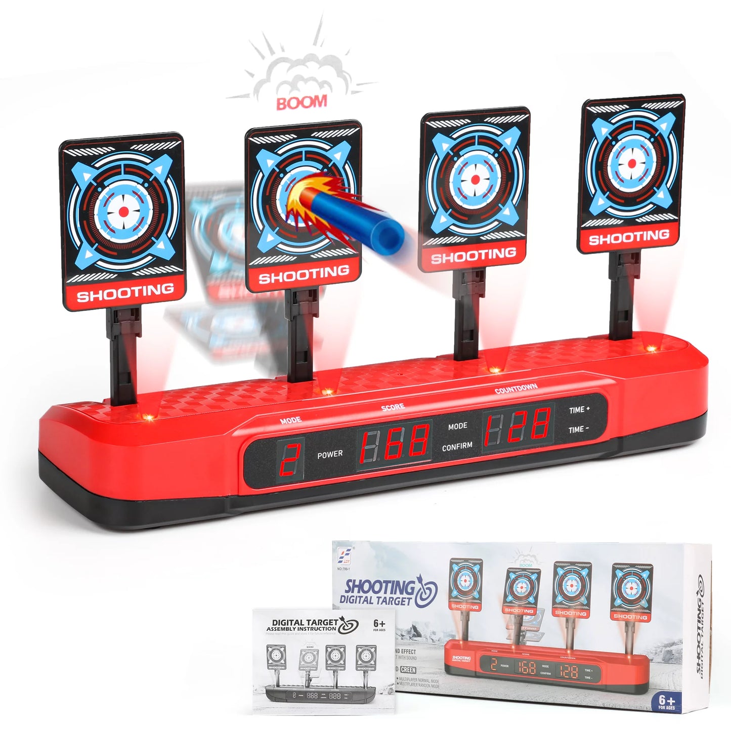 Electronic Shooting Target for Kids - Digital Scoring, Fun Shooting Game for Children 6 7 8 9 10+, Shooting Accuracy Trainer Christmas Gift Toy for Boys Girls