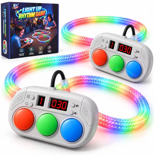 2-Player Handheld Game for Kids Ages 6+, Electronic Reaction Game with LED Strip Lights & Sounds, Party & Family Games for Kids, Christmas Birthday Gift Ages 6 7 8 9+.