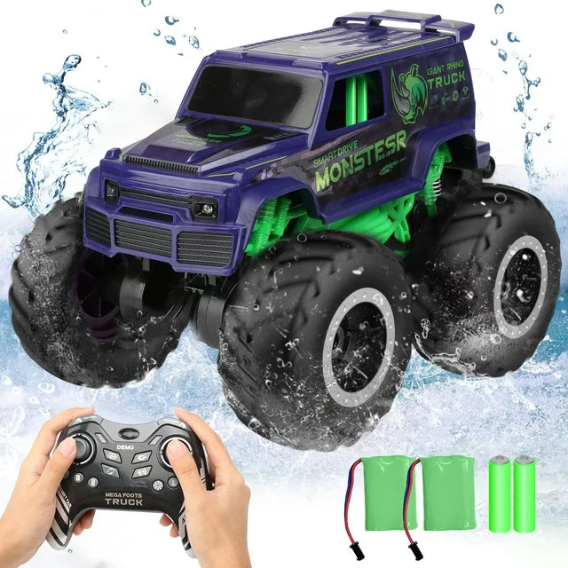 Monster Truck RC Cars, Standing Stunt RC Monster Truck, All Terrain 4wd Off-Road Car Gift for Boys Kids Age 6+