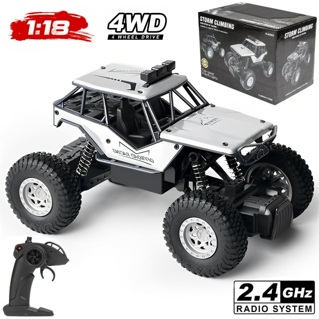 RC Cars-1:18 Scale Remote Control Car, 4WD High Speed 40 Km/h All Terrains Electric Toy Off Road RC Car Vehicle Truck Crawler,Gift for Boys Kids and Adults