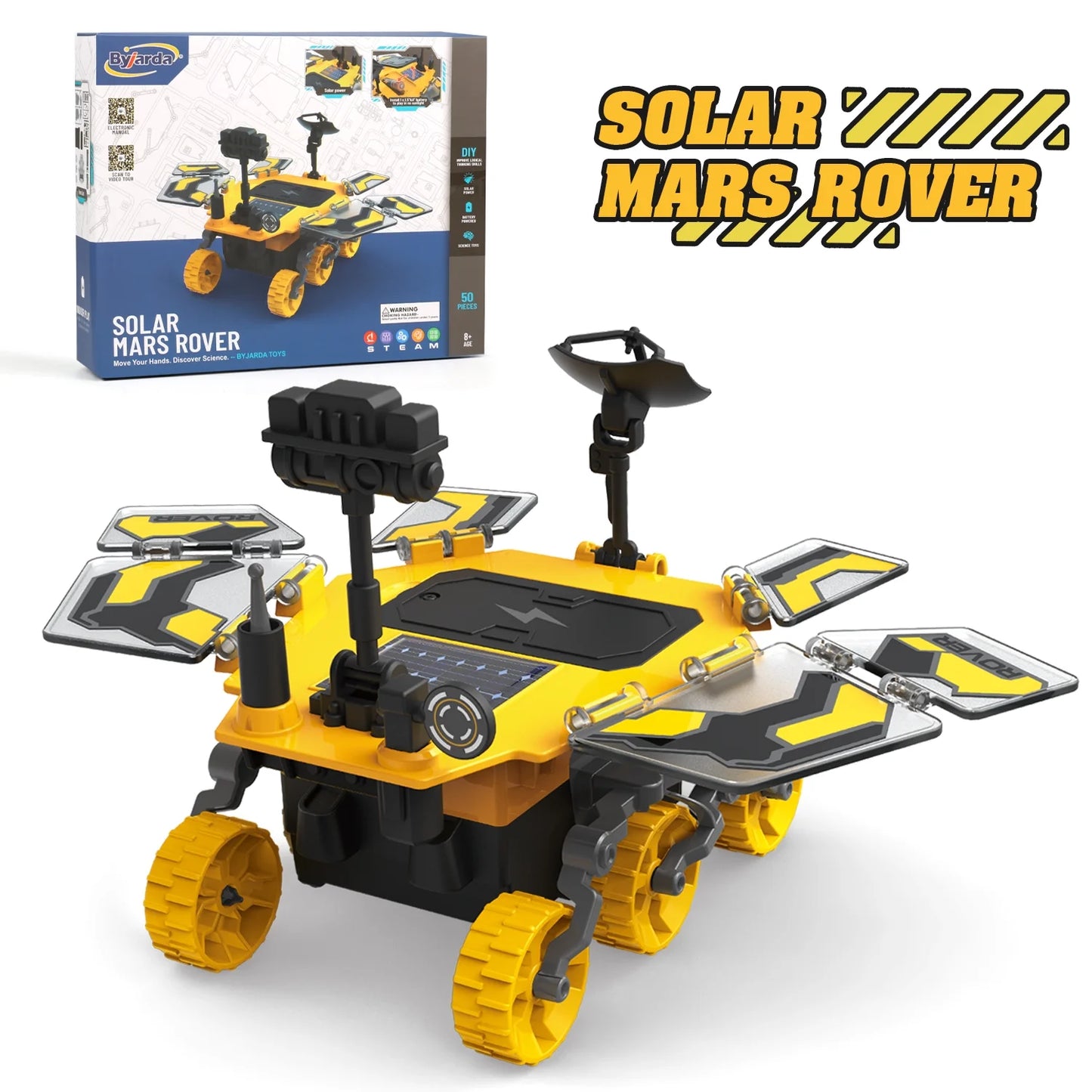 Solar Robot Kit Toys for Boys 8 9 10 11 12 13, Mars Rover Set STEM Educational Toys, Science Building Kit Birthday Christmas Gift for Kids Boys 8-13 Years.