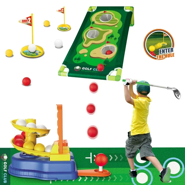 Toddler Golf Clubs Kids Golf Toy Set, 20 Balls 3 Golf Clubs Indoor & Outdoor Sport Games Toy, Birthday Christmas Gifts for 3 4 5 6+ Year Old Boys Girls