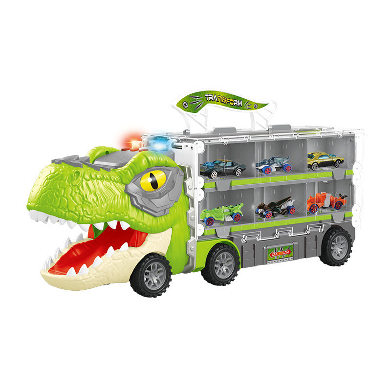 Dinosaur Toys for kids 2 3 4 5 6 Years, 7-in-1 Dinosaur Toy Trucks and Foldable Track for Toddler Boys Ages 3-5, w/6 Dino Cars Set, Dinosaur Toys for Birthday Christmas Gift for Boys 2-4 3-5.