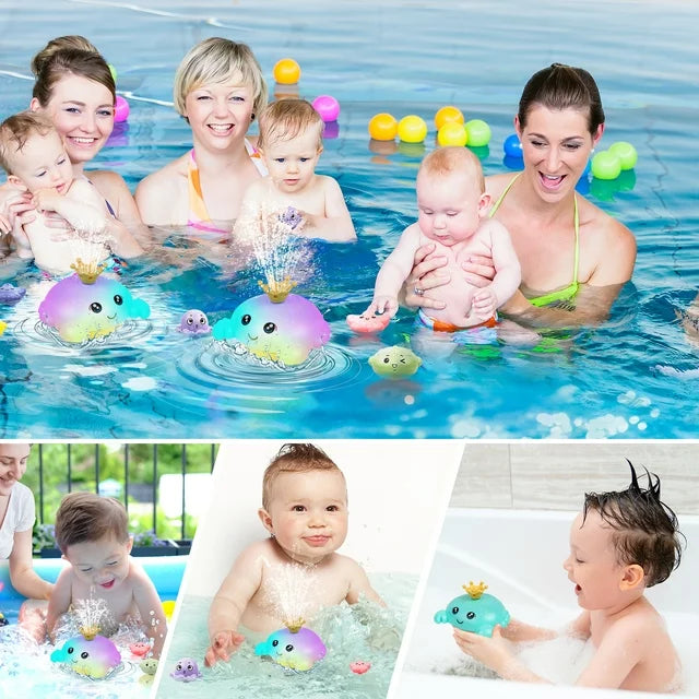 Crab Baby Bath Toys for kids, 4 Water Spray Modes Light-up Flashing Bathtub Toys for Toddler Boys Girls Gift Aged 6 Months+