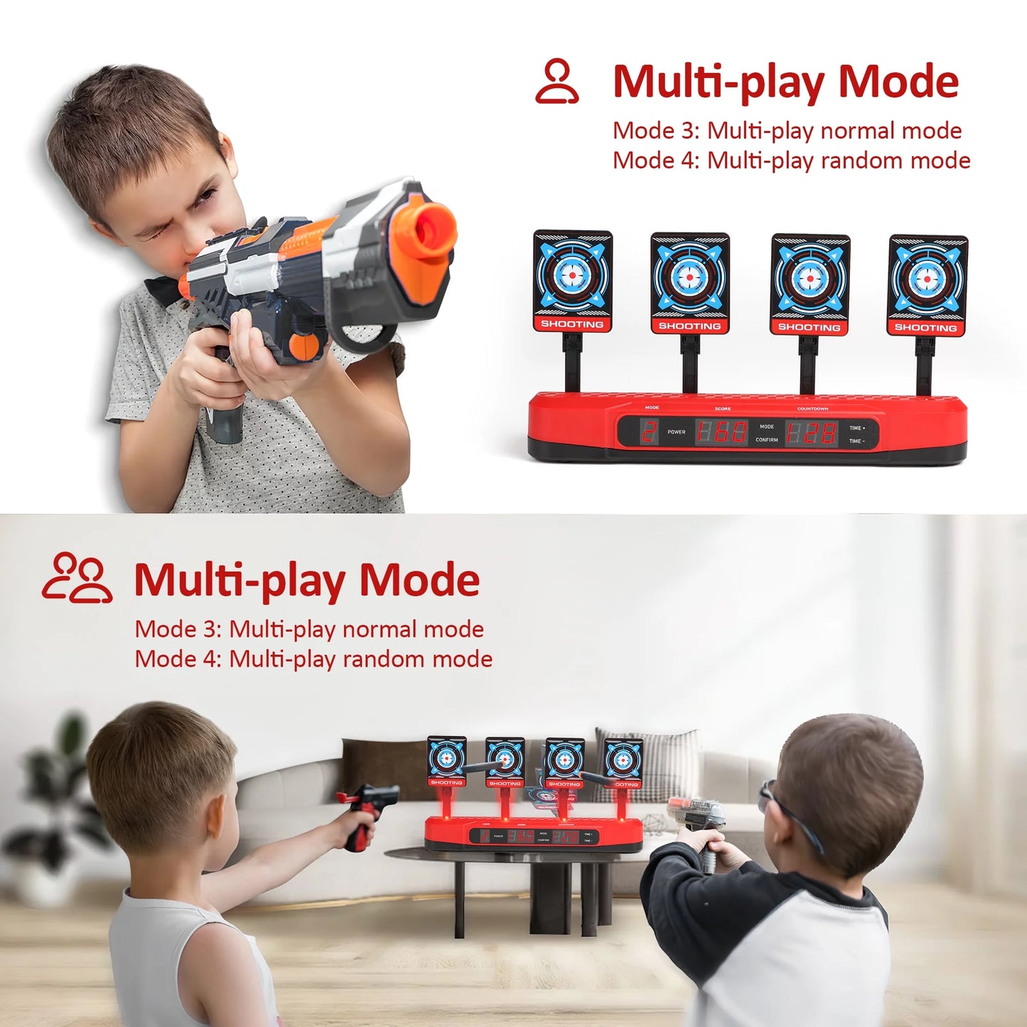 Electronic Shooting Target for Kids - Digital Scoring, Fun Shooting Game for Children 6 7 8 9 10+, Shooting Accuracy Trainer Christmas Gift Toy for Boys Girls