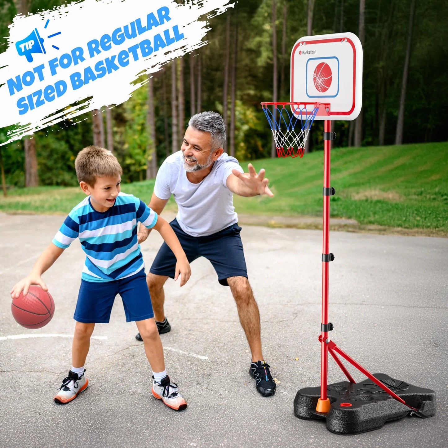 3-in-1 Toddler Basketball Hoop& Baseball& T-Ball Set for Toddlers 3 4 5 6 7 8+ Years Old, Toddler Outdoor& Indoor Toys, Kids Sports Set Gift for 3-12 Years Old Boys, Birthday