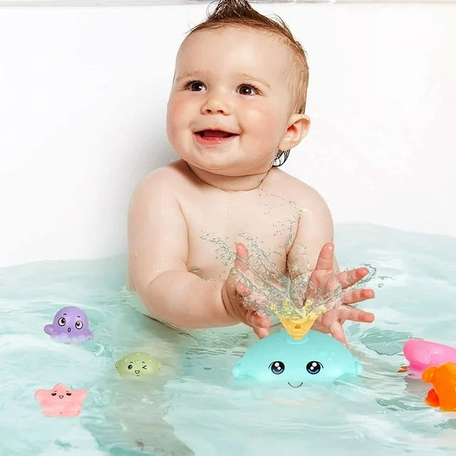 Crab Baby Bath Toys for kids, 4 Water Spray Modes Light-up Flashing Bathtub Toys for Toddler Boys Girls Gift Aged 6 Months+