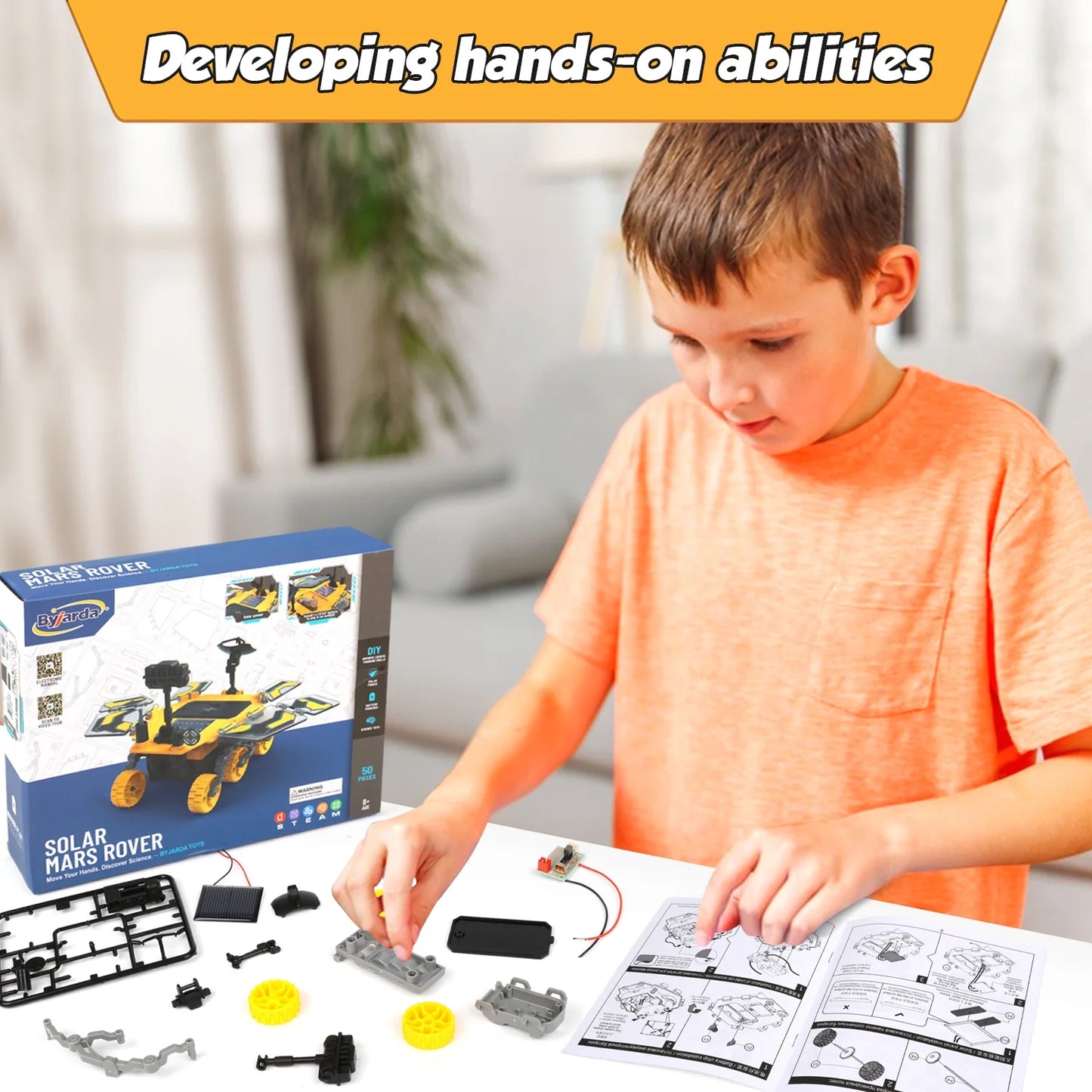 Solar Robot Kit Toys for Boys 8 9 10 11 12 13, Mars Rover Set STEM Educational Toys, Science Building Kit Birthday Christmas Gift for Kids Boys 8-13 Years.