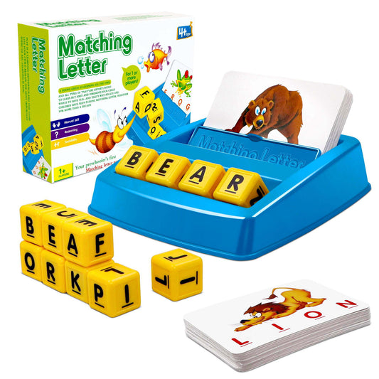 Matching 60 Words Letter Learning Games for Kids, Preschool Educational Spelling Toys for Toddler Ages 3+