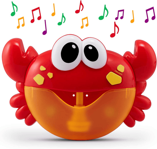 Baby Bath Toys for Bathtub, Crab Blow Bubbles Maker with 24 Music Songs Gift for Toddler Bath Toys