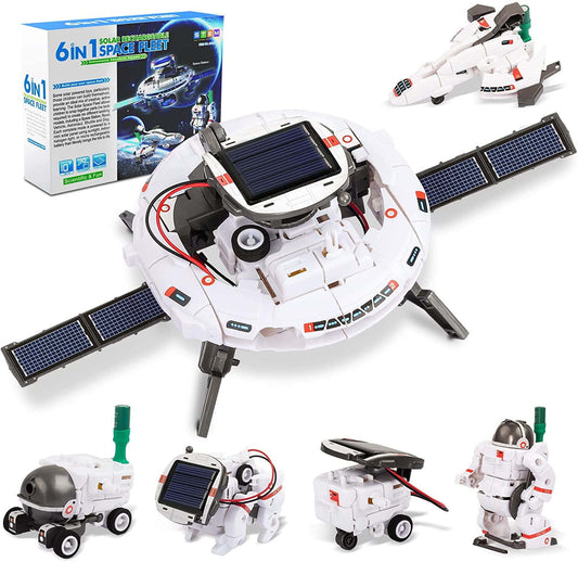 STEM Toys 6-in-1 Space Solar Robot Kit, Educatoinal Learning Science Building Toys Christmas Gift for Kids Age 8 and Up