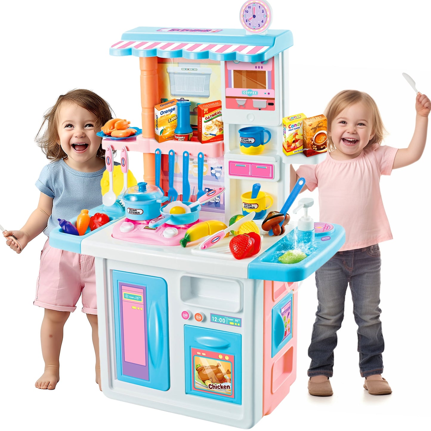 Play Kitchen Toy Set for Toddlers, Encourage Creativity and Learning