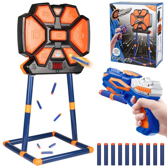 Shooting Target for Kids, Electronic Scoring Board with 4 Modes, Voice Prompts, and Flashing Lights, Suitable for Practice or Competitive Games