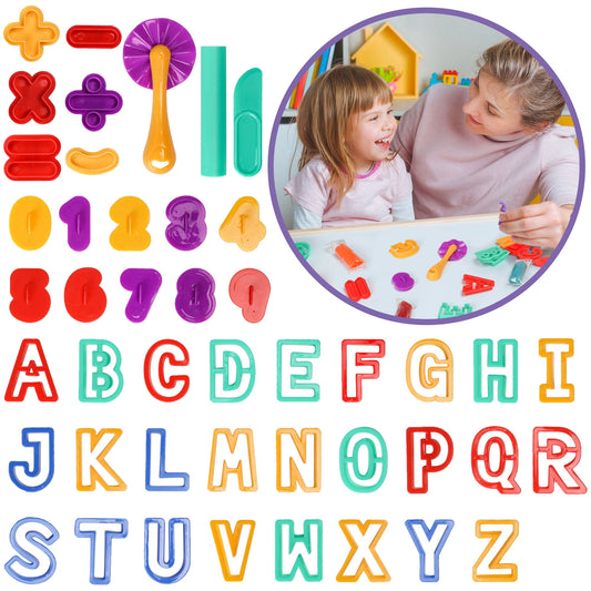 Play Dough Set with Letters and Numbers - Creatively Fun and Educational